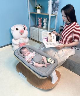 CR022A 2 in 1 wood frame baby bouncer,baby rocker  - 副本