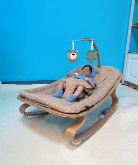 CR026A 2 in 1 wood frame baby bouncer,baby rocker  - 副本